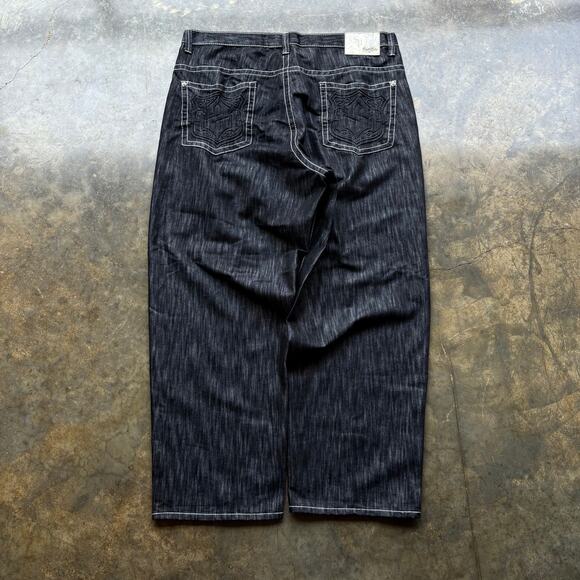Rare Size EXTRA Baggy Southpole Raw Black Denim Jeans - Picture 1 of 6